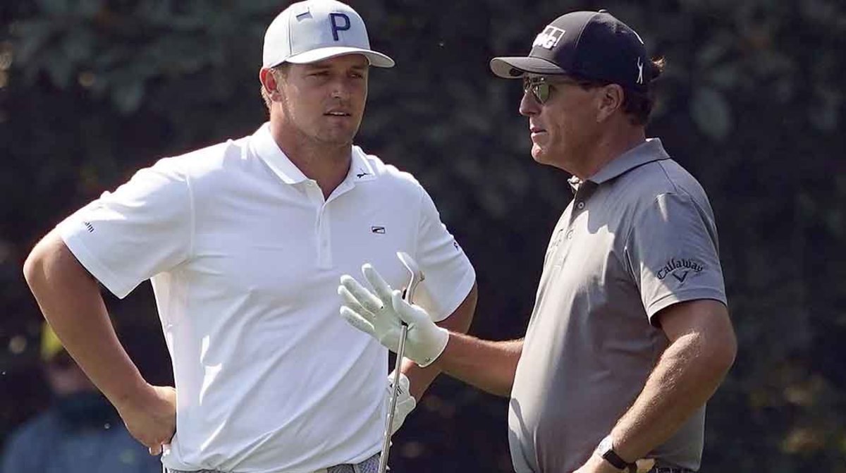 Bryson DeChambeau and Phil Mickelson talk
